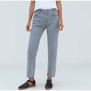 Everlane The Relaxed Straight Jean Mid Rise Rigid Gray Women's 23 Long NWT